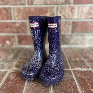 Hunter kids glitter rain boots